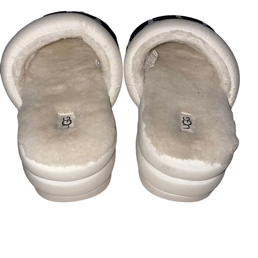 Ugg Treadlite White Chunky Platform Slides Large … - image 5